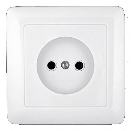 RS10-132-B ХИТ Розетка скрытая без заземления 250В 10А белая Systeme Electric 