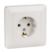 ХИТ Розетка скрытая с заземлением 250В 16А белая Systeme Electric RS16-134-B
