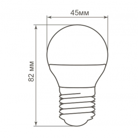 Лампа светодиодная LED 5вт Е27 теплый шар FERON LB-38 25404