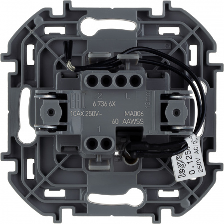 673660 Переключатель одноклавишный с подсветкой/индикацией INSPIRIA 10 AX 250 В~ белый Legrand/Daccord 
