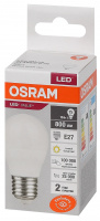 Лампа светодиодная LED 10 Вт E27 3000К 800Лм шарик 220 В (замена 75Вт) OSRAM LEDVANCE 4058075579897