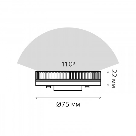 Лампа светодиодная LED 6 Вт 440 лм 3000К AC180-240В GX53 таблетка теплая Elementary GAUSS 83816