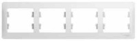 GLOSSA Рамка горизонтальная 4 поста белая Systeme Electric GSL000104