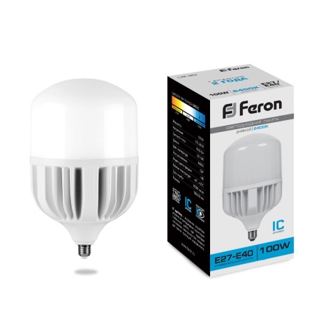 LB-65 25827 Лампа светодиодная LED 100вт Е27/Е40 дневной FERON 