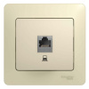GLOSSA Розетка компьютерная RJ45 категория 5е в рамку бежевая Systeme Electric GSL000281K