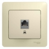GLOSSA Розетка компьютерная RJ45 категория 5е в рамку бежевая Systeme Electric GSL000281K