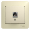 GLOSSA Розетка компьютерная RJ45 категория 5е в рамку бежевая Systeme Electric GSL000281K