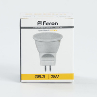 Лампа светодиодная LED 3вт 230в G5.3 MR11 теплый FERON LB-271 25551
