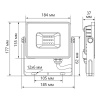 Прожектор светодиодный ДО-100w 6400К 9500Лм IP65 черный FERON LL-922 32103
