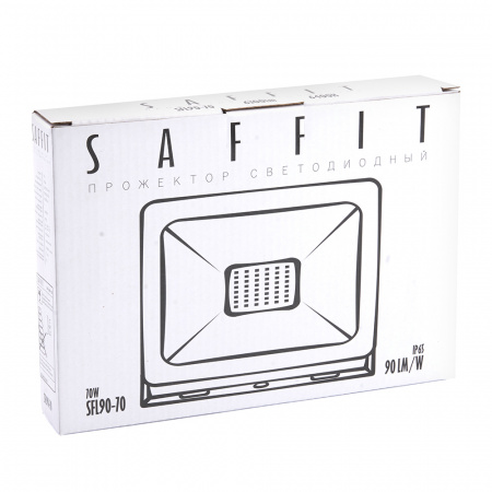 Прожектор светодиодный ДО-70w 6400К 6300Лм IP65 черный SAFFIT SFL90-70 55176