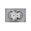 Розетка ATLASDESIGN двойная с заземлением 16А в сборе алюминий Systeme Electric ATN000324