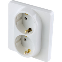 Розетка 2 x 2К+З немецкий стандарт 16 А 250 В~ INSPIRIA белый Legrand/Daccord 673750