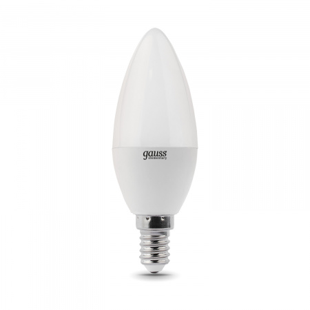 Лампа светодиодная LED 8 Вт 520 лм 3000К AC180-240В E14 свеча теплая  Elementary Gauss GAUSS 33118