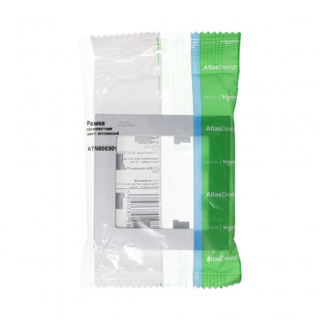 Рамка однопостовая ATLASDESIGN алюминий Systeme Electric ATN000301