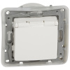 ETIKA Розетка с заземлением IP44 белая Legrand 672232