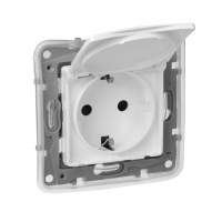 ETIKA Розетка с заземлением IP44 белая Legrand 672232