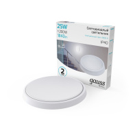 Светильник светодиодный ДБП 25 Вт 4000К 1840 лм 200-240В IP40 D210х35мм круглый Пластик ЖКХ HALL Gauss GAUSS 193411225