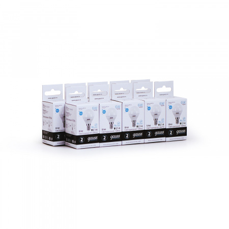 Лампа светодиодная LED 6 Вт 450 лм 4100К AC180-240В E14 шар P45 нейтральный  Elementary Gauss GAUSS 53126
