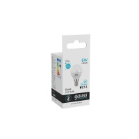 Лампа светодиодная LED 6 Вт 450 лм 4100К AC180-240В E14 шар P45 нейтральный  Elementary Gauss GAUSS 53126