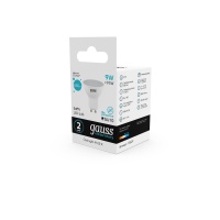 Лампа светодиодная LED 9 Вт 660 лм 4100К AC180-240В GU10 софит MR16 нейтральный  Elementary Gauss GAUSS 13629