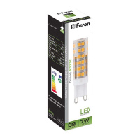 Лампа светодиодная LED 7вт 230в G9 белый капсульная FERON LB-433 25767