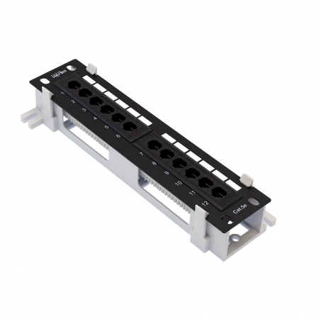 10-0407 Патч-панель настенная 12 портов RJ-45. UTP. Cat.5e SUPRLAN 