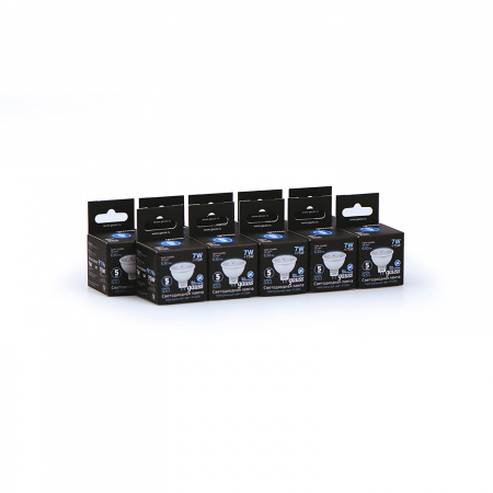 Лампа светодиодная LED 7 Вт 630 лм 4100К AC150-265В GU5.3 софит MR16 нейтральный  Black Gauss GAUSS 101505207