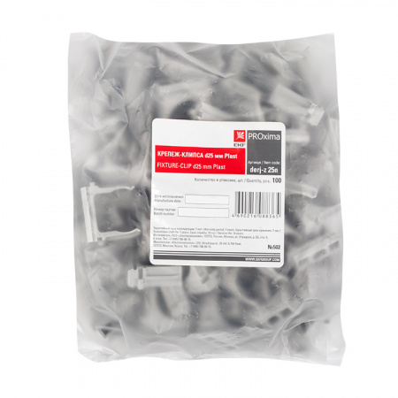 Крепеж-клипса d25мм Plast PROxima (100шт) EKF derj-z-25n