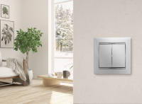 VALENA Выключатель двухклавишный в рамку белый Legrand/Daccord 774405