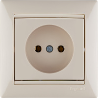VALENA Розетка без заземления без шторок в рамку слоновая кость Legrand/Daccord 774316