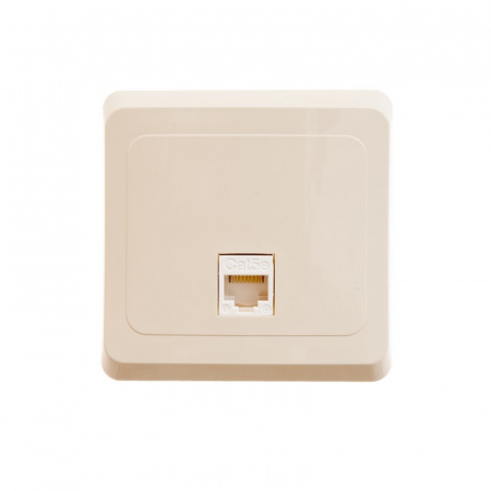 ЭТЮД Розетка компьютерная RJ45 категория 5 бежевая Systeme Electric KOMC-001K
