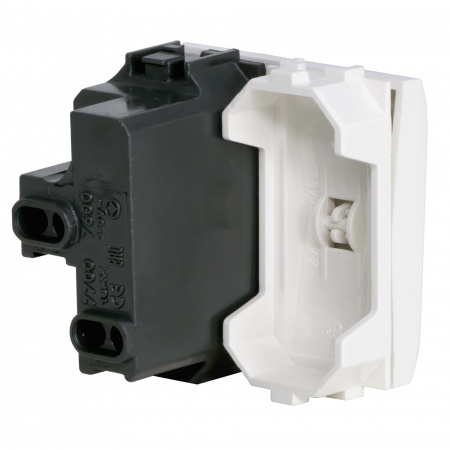 76002B Выключатель одноклавишный, 2 модуля, белый DKC 