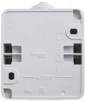 ЭТЮД Выключатель одноклавишный наружный IP44 серый Systeme Electric BA10-041C