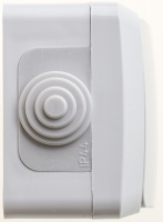 ЭТЮД Выключатель одноклавишный наружный IP44 серый Systeme Electric BA10-041C