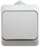 ЭТЮД Выключатель одноклавишный наружный IP44 серый Systeme Electric BA10-041C