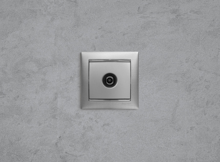 VALENA Розетка телевизионная ТV звезда в рамку 2400мГц 1.5дБ алюминий Legrand/Daccord 770129