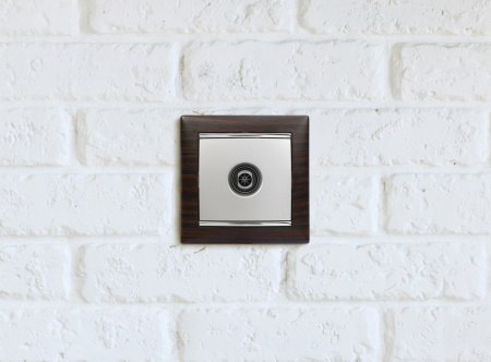 VALENA Розетка телевизионная ТV звезда в рамку 2400мГц 1.5дБ алюминий Legrand/Daccord 770129