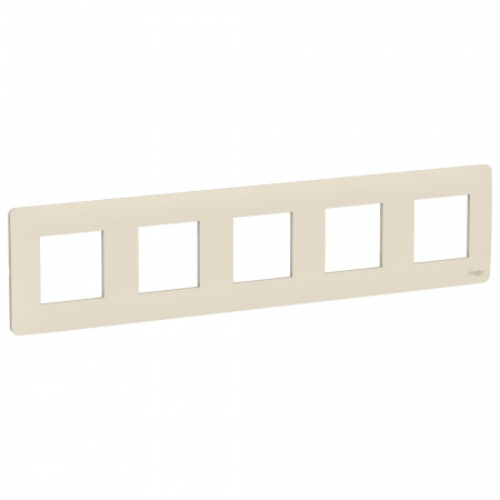 Рамка UNICA STUDIO пятипостовая бежевый Schneider Electric NU201044