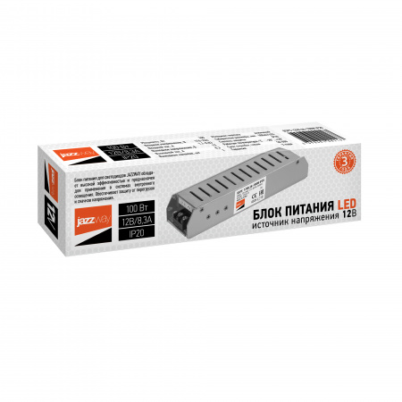 1002167A Драйвер LED 100Вт 12В IP20 JazzWay 