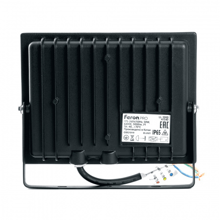 LL-1000 41540 Прожектор светодиодный ДО-50w 6400К 5000Лм IP65 черный Feron.PRO FERON 