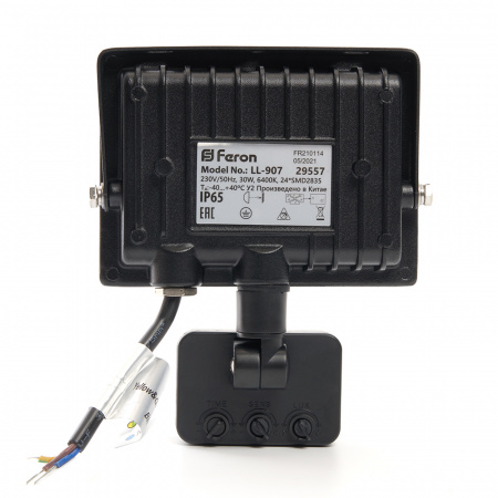Прожектор светодиодный ДО-30w с ИК датчиком 6400K 2850Лм IP44 FERON LL-907 29557