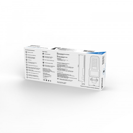 Светильник светодиодный уличный консольный LED ДКУ 50 Вт 6000 Лм 5000К IP65 120-260 В КСС Ш 370х145х45 мм Qplus GAUSS 629535350