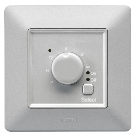 Valena LIFE Термостат с лицевой панелью комнатный электронный Алюминий Legrand 752333