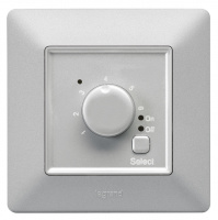 Valena LIFE Термостат с лицевой панелью комнатный электронный Алюминий Legrand 752333