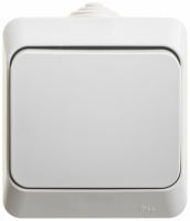 ЭТЮД Переключатель одноклавишный наружный IP44 серый Systeme Electric BA10-046C