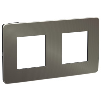 Рамка UNICA STUDIO двухпостовая никель/антрацит Schneider Electric NU280453