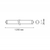 Лампа светодиодная LED 20 Вт 1600х80-240В G13 трубка Т8 холодная стеклянная Elementary GAUSS 93039