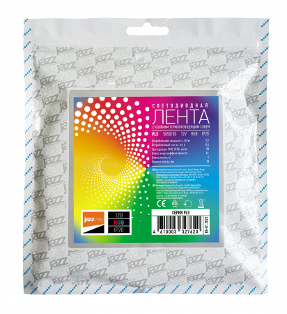 327620 Лента светодиодная LEDx30/м 5м 7.2Вт 12В IP20 RGB JazzWay 