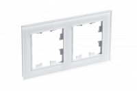 Рамка двухпостовая ATLASDESIGN NATURE, СТЕКЛО БЕЛЫЙ Systeme Electric ATN320102