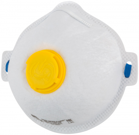 12317 Полумаска фильтрующая, FFP1, полипропиленовая, 3-х слойная с клапаном РОС 